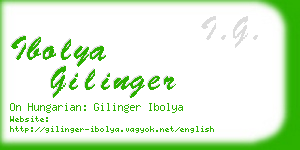 ibolya gilinger business card